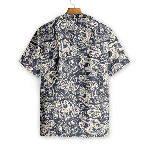 Apes Skull Seamless Pattern Hawaiian Shirt