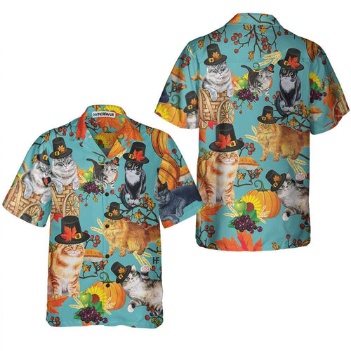 Cats Thanksgiving Hawaiian Shirt, Funny Gift For Thanksgiving Day