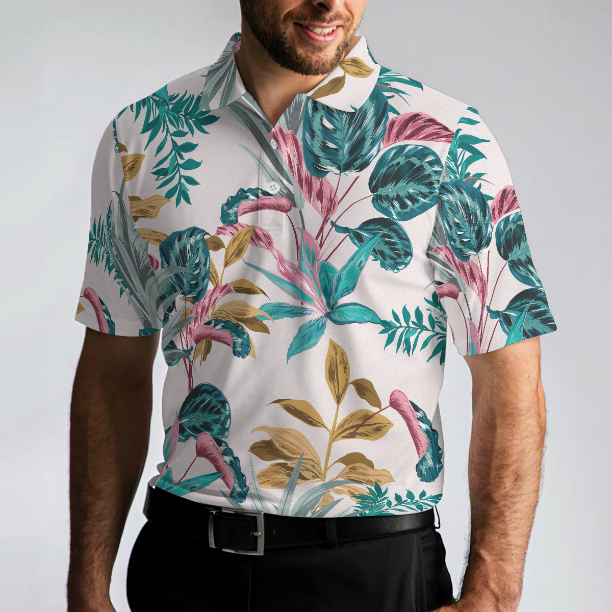Exotic Tropical Plants Polo Shirt, Best Tropical Plant Polo Shirt For Adults, Tropical Themed Shirt