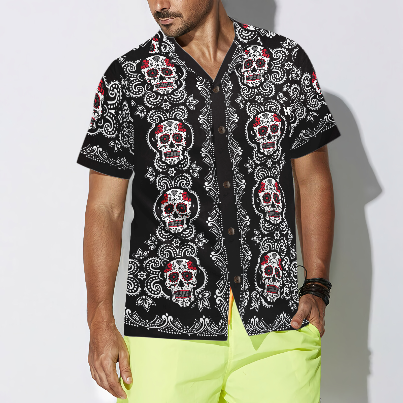 Sugar Skull Hawaiian Shirt