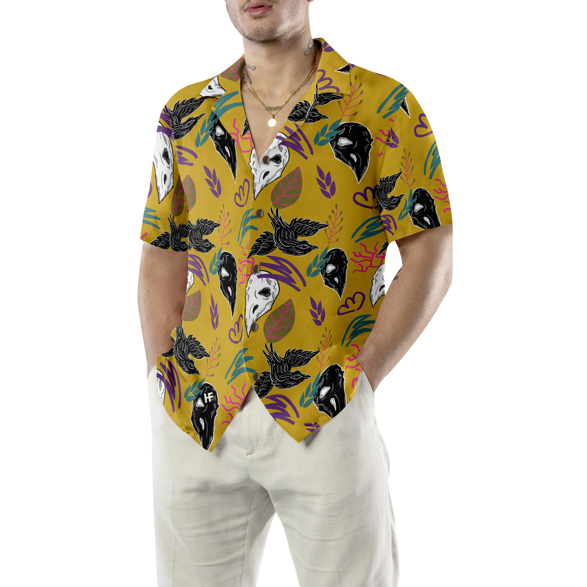 Bird Skull Hawaiian Shirt